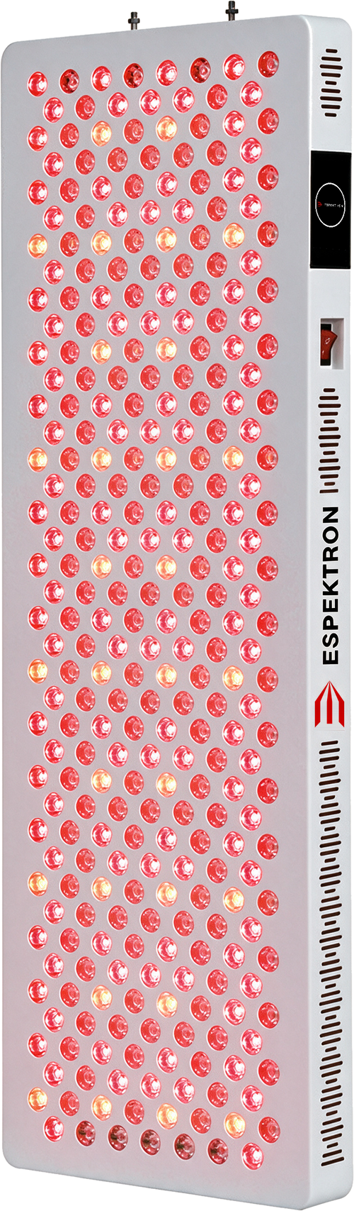 ESPEKTRON LED 8, panel de 91 × 30 cm, de frente, con la serigrafía en el canto